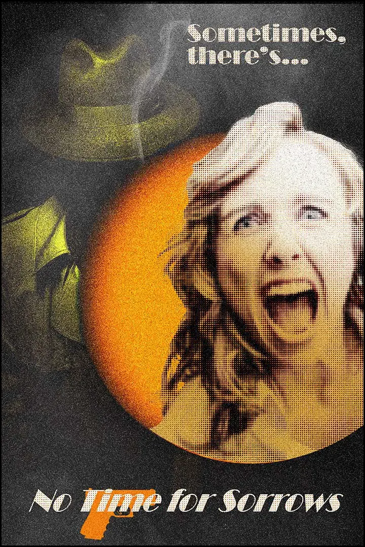 Kamal Webb image demonstrating how to keep a viewer’s attention.  A Lady screaming with a hidden man behind her.