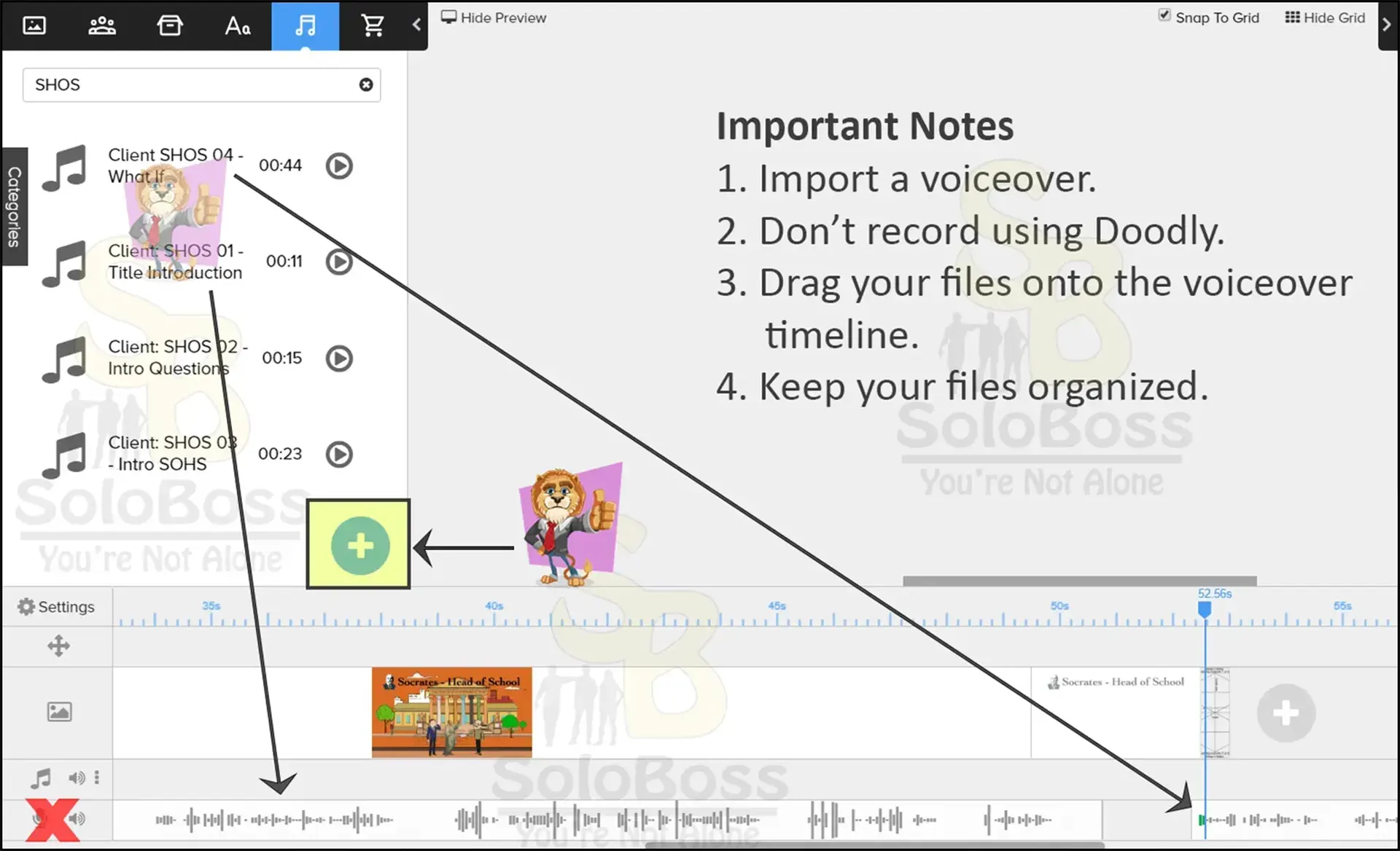Showing how to post your Doodly audio files.